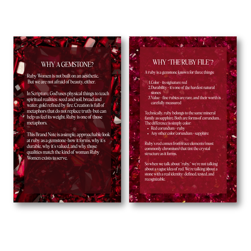 The Ruby File - Brand Note No. 02: "Ruby, the Gemstone"