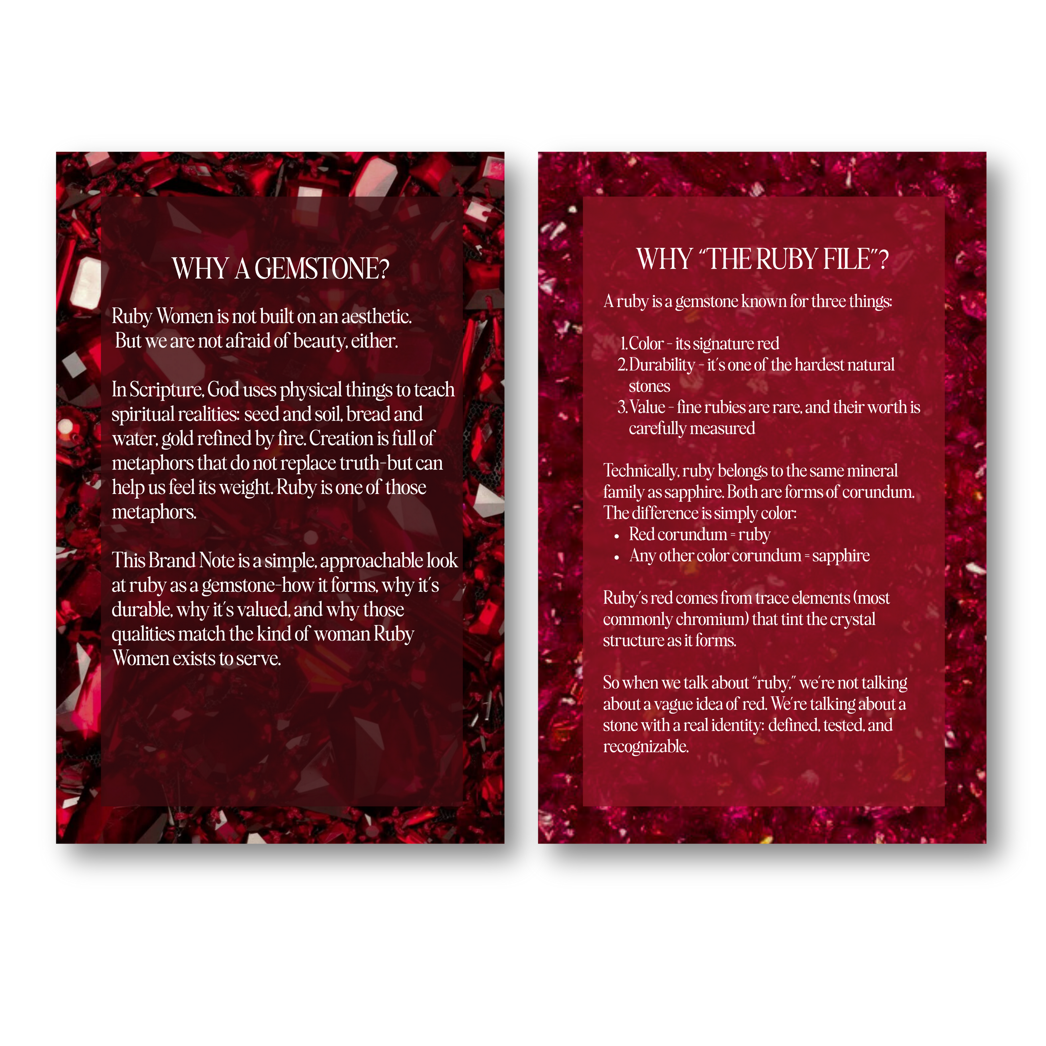 The Ruby File - Brand Note No. 02: "Ruby, the Gemstone"